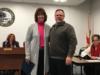 Mrs. Wendy Reister, science teacher at OHS, was recognized for her work as well as the work by the National Honor Society at OHS, for the backpack program which sends food home for the weekend with over 150 students.