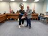 Christine Finch was recognized for her service to Okeechobee County Schools.