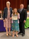 Audra Friend, a student from Central Elementary, was recognized for her participation in the Southern Regional Honor Choir.