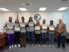 The OHS Girls' Basketball Team was recognized for their first place finish in the district and for being semi-finalists in the 5A regional tournament.